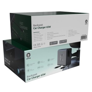 شارژر فندکی صندلی عقب ماشین گرین لاین Backseat Car Charger توان 65 وات