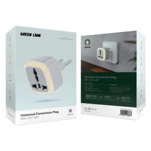 تبدیل 3 به 2 چراغدار گرین لاین مدل Universal Conversion Plug