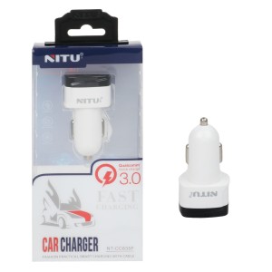 شارژر فندکی فست دو پورت NITU مدل CC835F با 6 ماه گارانتی