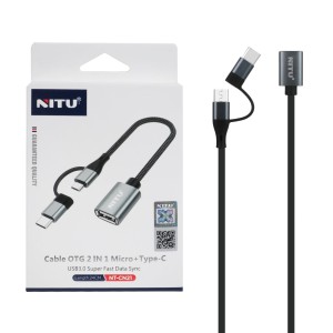 تبدیل NITU OTG TO Type-C &amp; micro USB مدل CN21 با 3 ماه گارانتی