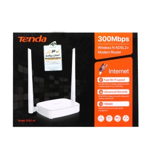مودم Tenda D301 V4 Wireless N ADSL2+ Modem Routerبا گارانتی سه ساله