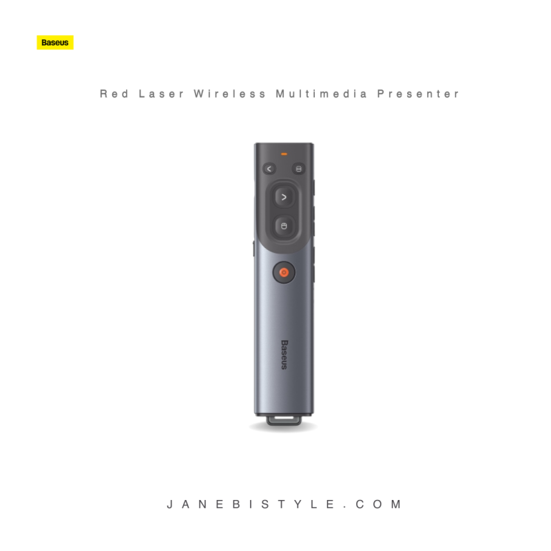 پوینتر و پرزنتر شارژی بیسوس Baseus Red Laser Wireless Multimedia Presenter WKCD020013