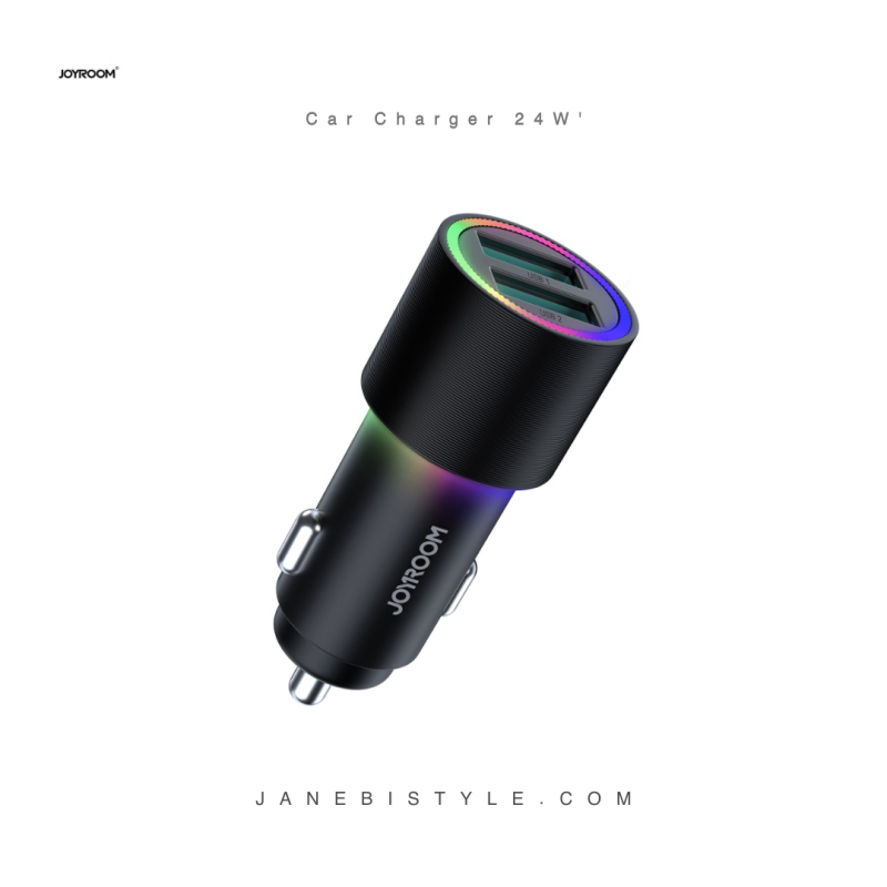 شارژر فندکی دو پورت 24 وات جویروم همراه با کابل سه سر Joyroom JR-CL10 Car Charger 24W