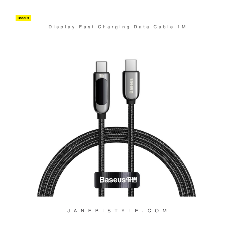 کابل شارژ دو سر تایپ سی نمایشگر دار 100 وات 1 متری بیسوس Baseus Display Fast Charging Data Cable CATSK-B01