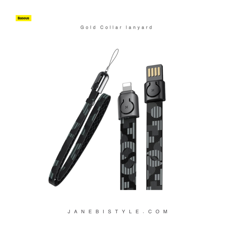 کابل تبدیل USB به لایتنینگ بیسوس Baseus Gold Collar lanyard CALJL-BP1