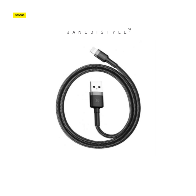 کابل شارژ و دیتا لایتنینگ 1 متر بیسوس Baseus Cafule USB to Lightning 2.4A 1M CALKLF-BG1
