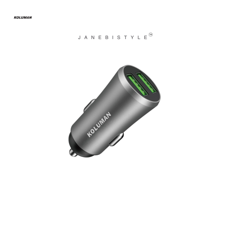 شارژر فندکی کلومن به همراه کابل MICRO USB و لایتنینگ koluman car charger with 2 cable KC-C04