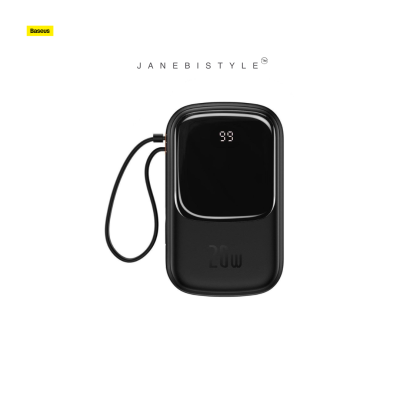 پاوربانک فست 20000mAh بیسوس همراه با کابل لایتنینگ 20W بیسوس Baseus Qpow powerbank 20000mAh 20W with Lightning cable PPQD060201