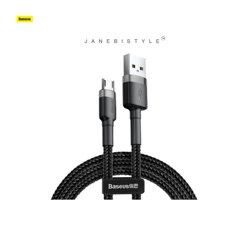 کابل شارژ و دیتا میکرو یو اس بی 1 متر بیسوس Baseus Cafule USB to micro USB 2.4A 1M CAMKLF-BG1