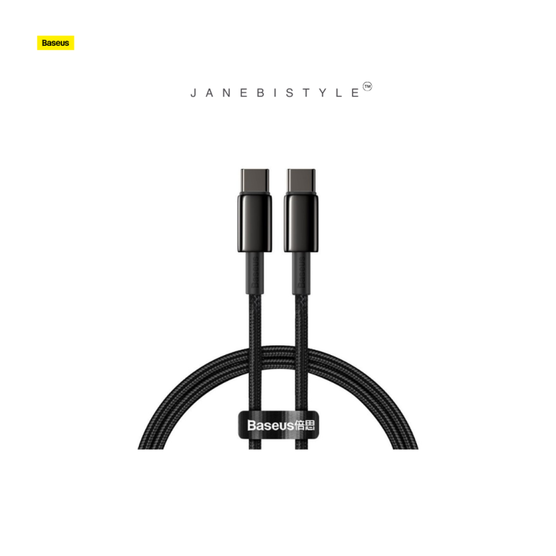 کابل فست شارژ 100 وات تایپ سی به تایپ سی 1 متر بیسوس Baseus Type C toType C fast charging cable 100 W 1 m CATWJ-01