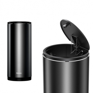 Baseus Mini Car Waste Bin with Lid Black