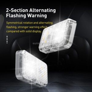 2 PCS Baseus Car Door Anti-collision Warning Light(Black)