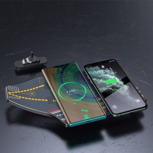 شارژر وایرلس بیسوس Baseus Liaoning 2 in 1 Wireless Charger WXLNJ-0S توان 20 وات همراه شارژر دیواری