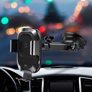 پایه نگهدارنده هوشمند و شارژ بی سیم داخل خودرو بیسوس Baseus Car Wireless Charger Smart Vehicle
