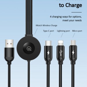 کابل سه سر و شارژر اپل واچ وایرلس یوساکابل سه سر و شارژر اپل واچ وایرلس یوسامز Usams US-CC088 3IN1 Chargerمز Usams US-CC088 3IN1 Charger