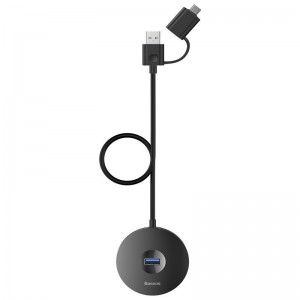 هاب 5 پورت Type C بیسوس Baseus Round Box Hub Adapter USB 3.0 CAHUB-GA01 طول 1 متر