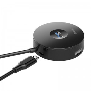 هاب 5 پورت Type C بیسوس Baseus Round Box Hub Adapter USB 3.0 CAHUB-GA01 طول 1 متر