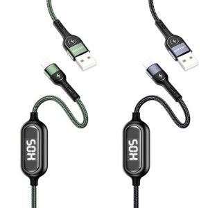 کابل لایتنینگ تایمردار یوسامز Usams S-SJ423 U48 Lightning Digital Display Timing Cable 1.2m