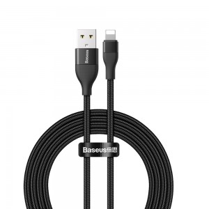 کابل شارژ و انتقال داده دوسر بیسوس Baseus 2in1 Dual Output Cable USB+Type-C to iP 18W Baseus 2in1 Dual Output Cable USB / USB Typ C PD 18W - Lightning 2A 1m CATLYW-G01