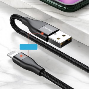 کابل شارژ و انتقال داده دوسر بیسوس Baseus 2in1 Dual Output Cable USB+Type-C to iP 18W Baseus 2in1 Dual Output Cable USB / USB Typ C PD 18W - Lightning 2A 1m CATLYW-G01