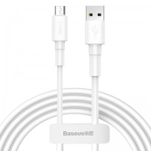 کابل شارژ سریع میکرو یو اس بی بیسوس Baseus Mini White Micro USB Cable 2m