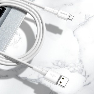 کابل شارژ سریع میکرو یو اس بی بیسوس Baseus Mini White Micro USB Cable 2m