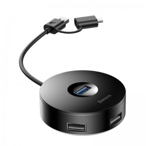 هاب یو اس بی و تایپ سی بیسوس Baseus Round Box Hub USB Adapter Type-C+USB