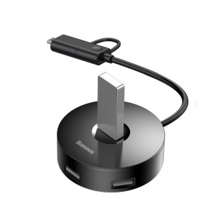 هاب یو اس بی و تایپ سی بیسوس Baseus Round Box Hub USB Adapter Type-C+USB