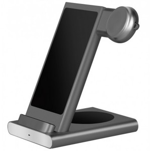 شارژر بی سیم سه کاره کوتچی مدل CS5700 3 IN 1 Aluminum Multifunctional Base