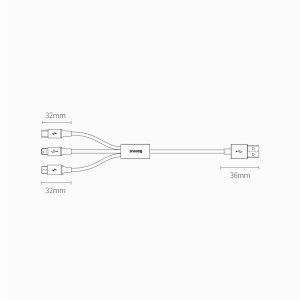 کابل شارژ سریع سه سر بیسوس Baseus Superior Fast Charging USB to M+L+C CAMLTYS-02 CAMLTYS-03