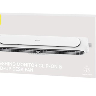 پنکه رومیزی همراه با قابلیت قرارگیری برروی مانیتور بیسوس BASEUS ACQS000002 Refreshing Monitor Clip-On &amp; Stand-Up Fan