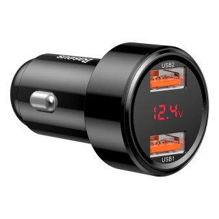 شارژر فندکی دو پورت سریع بیسوس Baseus BS-C20A 45W 6A Car Charger