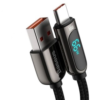 کابل یواس‌بی به تایپ‌سی بیسوس Baseus CASX020101 66W USB to USB-C / Type-C Digital Display Fast Charging Data Cable 2M