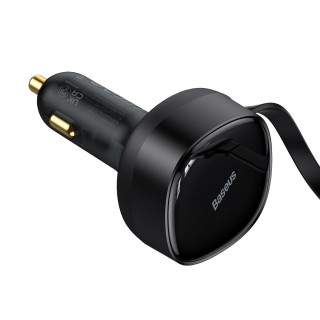 شارژر فندکی فست شارژ لایتنینگ و تایپ سی بیسوس Baseus 2 in 1 Car Charger CGTX000001