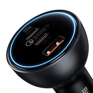 Baseus fast USB / USB car charger Type C 160W PPS Quick Charge 5 PD gray