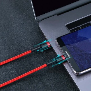 Baseus Cafule Cable durable nylon cord USB-C PD / USB-C PD PD2.0 60W 20V 3A QC3.0 2M black-gray