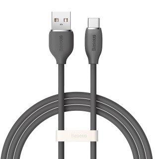 Baseus cable, USB cable - USB Type C 100W 1.2 m long Jelly Liquid Silica Gel - black