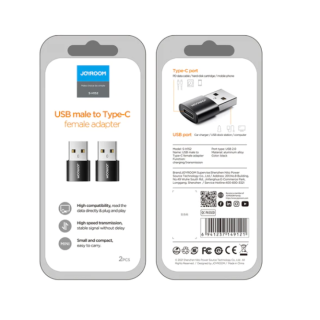 مبدل یو اس بی به تایپ سی جویروم Joyroom USB male to Type-C female adapter-2pcs S-H152