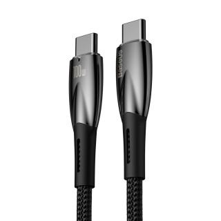 کابل فست شارژ 100 وات تایپ سی به تایپ سی 2 متر بیسوس  Baseus Glimmer cable with fast charging type C PD 100W 2m CADH000801