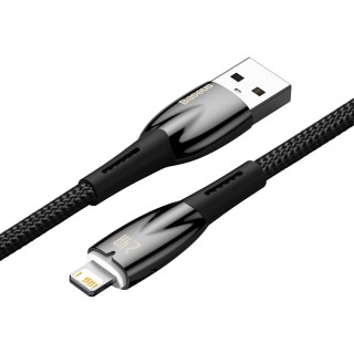Baseus Glimmer Series cable with fast charging USB-A - Lightning 480Mb/s 2.4A 1m black