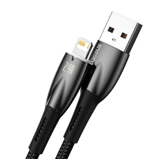 Baseus Glimmer Series cable with fast charging USB-A - Lightning 480Mb/s 2.4A 2m black