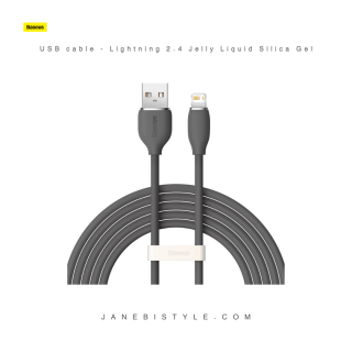Baseus cable, USB cable - Lightning 2.4A, length 2 m Jelly Liquid Silica Gel - black