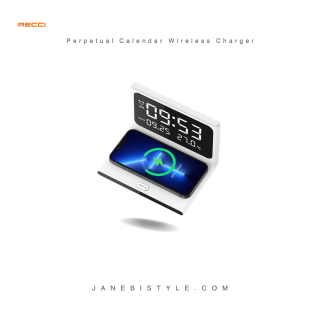 پد شارژر بیسیم و ساعت رومیزی رسی Recci RLS-L12 Perpetual Calendar Wireless Charger