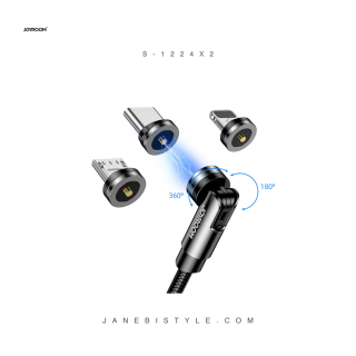کابل مگنتی سه سر جویروم JoyRoom S-1224X2 طول 1.2 متر