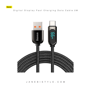کابل یواس‌بی به تایپ‌سی 66 وات بیسوس Baseus CASX020101 66W USB to USB-C / Type-C Digital Display Fast Charging Data Cable 2M