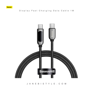 کابل شارژ دو سر تایپ سی نمایشگر دار 100 وات 1 متری بیسوس Baseus Display Fast Charging Data Cable CATSK-B01