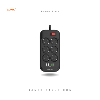 چند راهی 6 خانه پریز و 4 USB الدنیو Ldnio SE6403 Power Strip