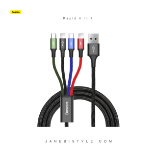 کابل شارژ چهار سر بیسوس Baseus Rapid 4 in 1 CA1T4-A01