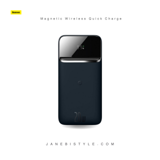 پاوربانک وایرلس 10000 مگنتی بیسوس Baseus Magnetic Wireless Quick Charge PPCXW10 PPMT-03 توان 20 وات