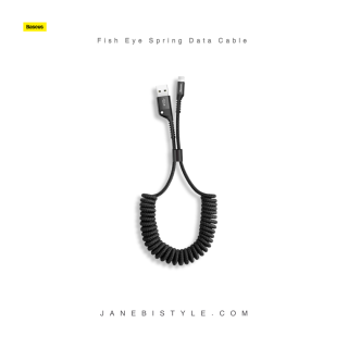 Baseus Fish Eye Spring Data Cable spring cable USB / Lightning 1M 2A black (CALSR-01)